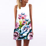 Women Dress Casual Sleeveless Short Summer Dress