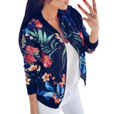 Coat&Jacket Ribbed Flower Print Jacket Loose Jacket