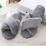 Shoes Faux Fur Winter Home Slippers Women Shoes