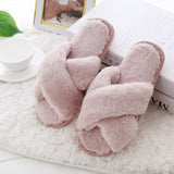 Shoes Faux Fur Winter Home Slippers Women Shoes