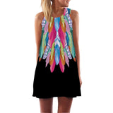Women Dress Casual Sleeveless Short Summer Dress