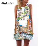 Women Dress Casual Sleeveless Short Summer Dress