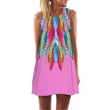 Women Dress Casual Sleeveless Short Summer Dress