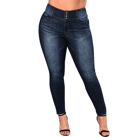 Jeans  5XL Plus Size Strech High Waist Skinny Pants Denim Jeans