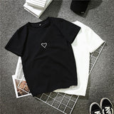 T Shirt Letter Printed O Neck Short Sleeve Korean Style