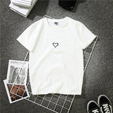T Shirt Letter Printed O Neck Short Sleeve Korean Style
