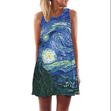 Women Dress Casual Sleeveless Short Summer Dress