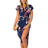 Women Dress Floral Print Party Dress