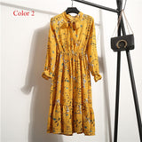 Women Dress Full Sleeve Elastic Waist Party Dress