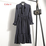 Women Dress Full Sleeve Elastic Waist Party Dress