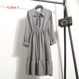 Women Dress Full Sleeve Elastic Waist Party Dress