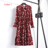 Women Dress Full Sleeve Elastic Waist Party Dress