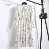 Women Dress Full Sleeve Elastic Waist Party Dress