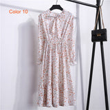 Women Dress Full Sleeve Elastic Waist Party Dress