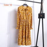 Women Dress Full Sleeve Elastic Waist Party Dress