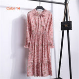 Women Dress Full Sleeve Elastic Waist Party Dress