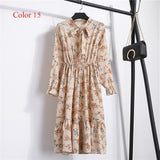 Women Dress Full Sleeve Elastic Waist Party Dress