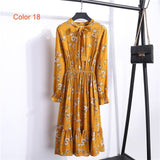 Women Dress Full Sleeve Elastic Waist Party Dress
