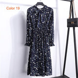 Women Dress Full Sleeve Elastic Waist Party Dress