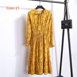 Women Dress Full Sleeve Elastic Waist Party Dress