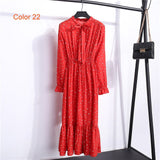 Women Dress Full Sleeve Elastic Waist Party Dress