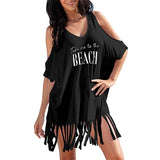 Women Dress Tassel Letters Print Summer Dress