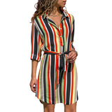 Women Dress Long Sleeve Shirt Summer Dress