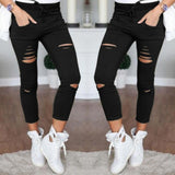 Jeans Skinny Ripped Denim Pants