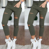 Jeans Skinny Ripped Denim Pants