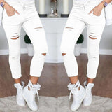 Jeans Skinny Ripped Denim Pants