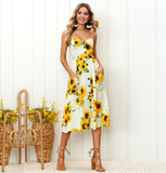 Women Dress Backless Casual Long Dress