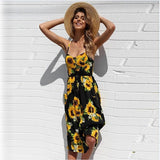 Women Dress Backless Casual Long Dress