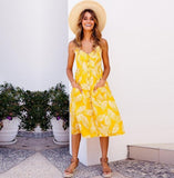 Women Dress Backless Casual Long Dress