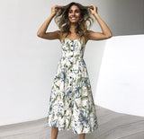 Women Dress Backless Casual Long Dress