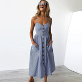 Women Dress Backless Casual Long Dress