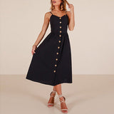 Women Dress Backless Casual Long Dress