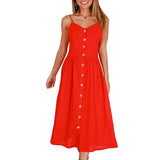 Women Dress Backless Casual Long Dress