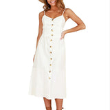 Women Dress Backless Casual Long Dress