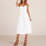Women Dress Backless Casual Long Dress