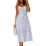 Women Dress Backless Casual Long Dress