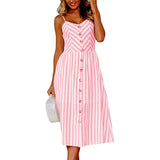 Women Dress Backless Casual Long Dress