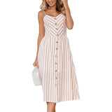 Women Dress Backless Casual Long Dress