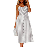 Women Dress Backless Casual Long Dress