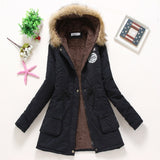 Coat&Jacket Women Winter Warm Slim Long Fur Cotton Coat