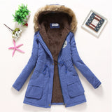 Coat&Jacket Women Winter Warm Slim Long Fur Cotton Coat