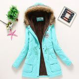 Coat&Jacket Women Winter Warm Slim Long Fur Cotton Coat