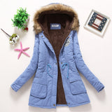 Coat&Jacket Women Winter Warm Slim Long Fur Cotton Coat
