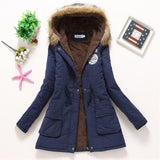 Coat&Jacket Women Winter Warm Slim Long Fur Cotton Coat