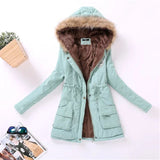 Coat&Jacket Women Winter Warm Slim Long Fur Cotton Coat