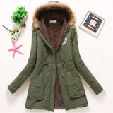 Coat&Jacket Women Winter Warm Slim Long Fur Cotton Coat